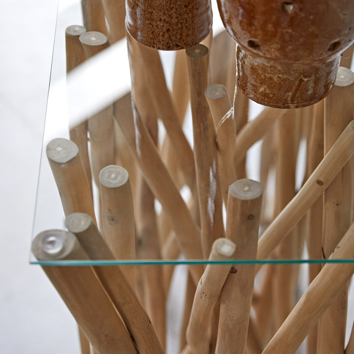 Tikamoon - River - Massief teakhouten bijzettafel