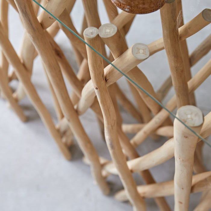 Tikamoon - River - Massief teakhouten bijzettafel