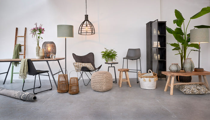 Light & Living Light&living Barkruk 47x46x99 cm JEDDO grijs-zwart