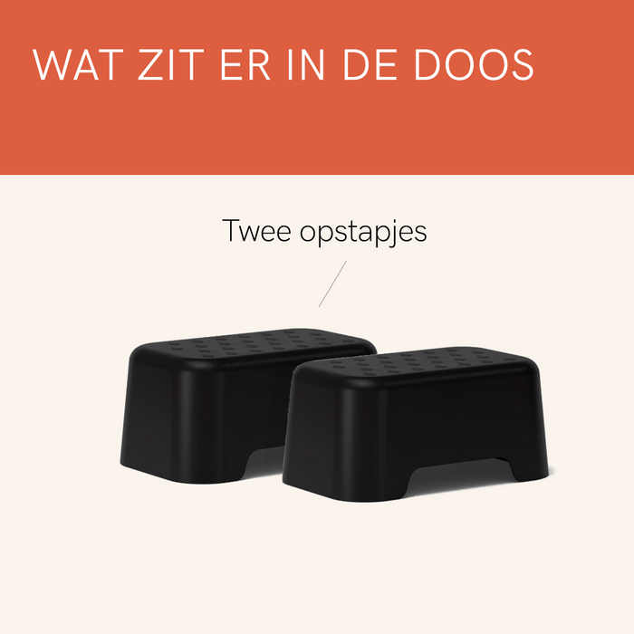 Ekobo Baño Kinderopstapje Bamboevezel 32x19x15 cm - Zwart