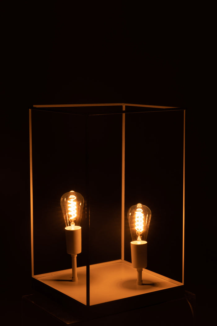Lamp | Metaal | Wit | 30.5x30.5x (h)51 Cm