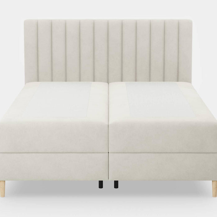 by fonQ Pazara Boxspring met Opbergruimte 180 x 200 cm - Crème / Zwart