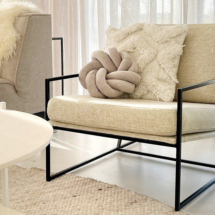 QUVIO Kussen knot - Grijs