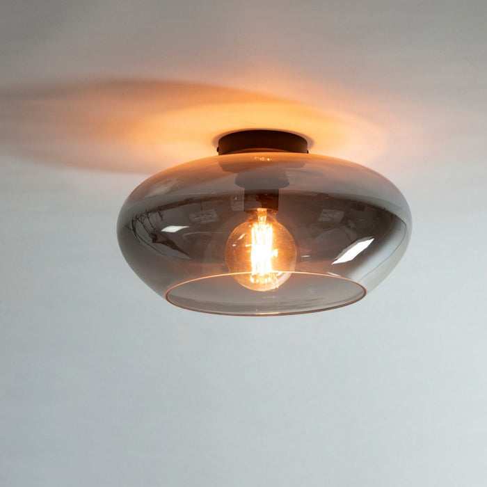 Fraaai Skyla plafondlamp glas - smoke grijs