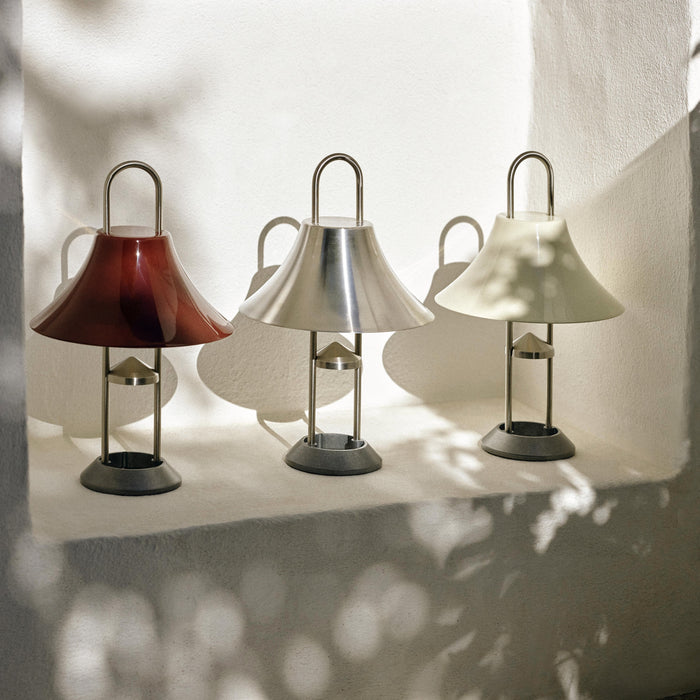 HAY Mousqueton Oplaadbare Tafellamp - Stainless Steel