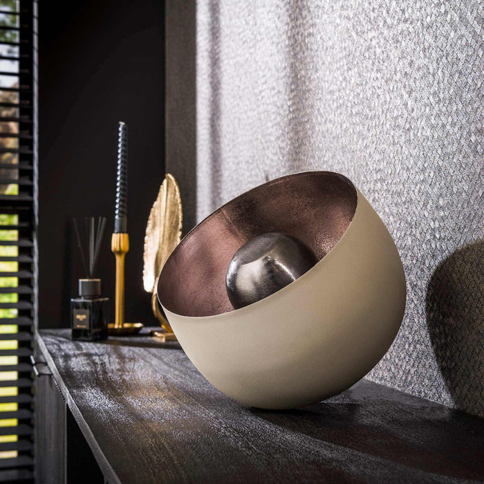 Fraaai Tamika tafellamp Ø28 cm - naturel grijs