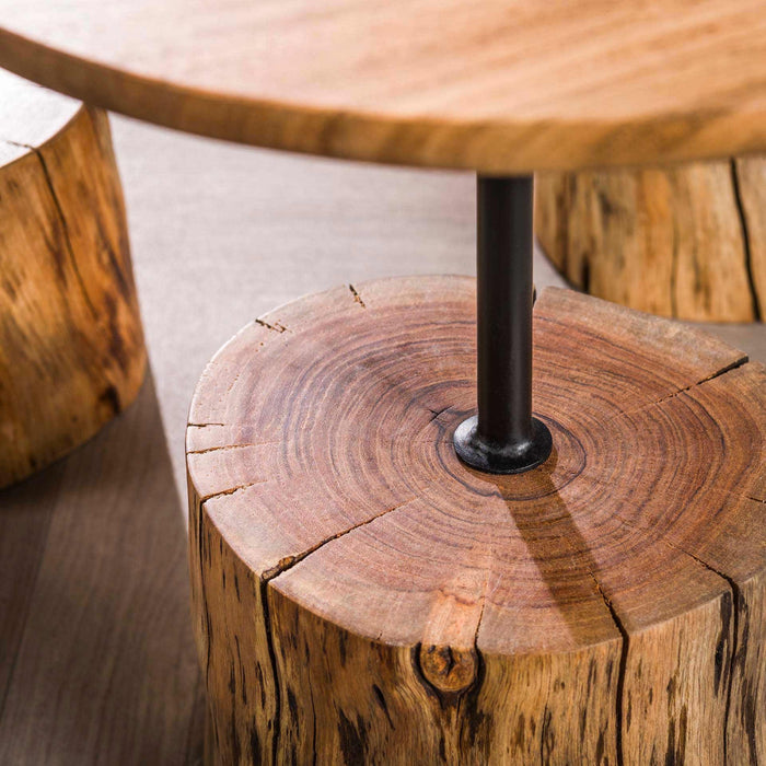 Fraaai Riko ronde salontafels - set van 3 - naturel