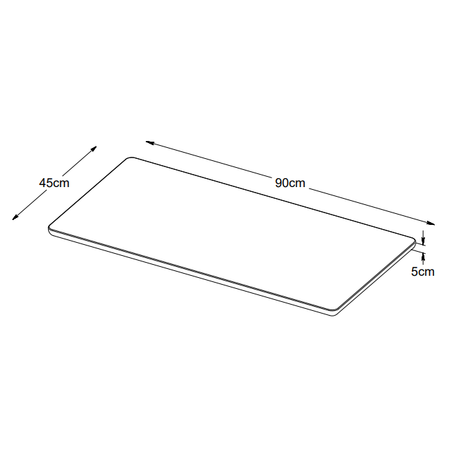 Nordic Home Ivar eiken tafelblad verlengstuk - 90x45 cm - bruin