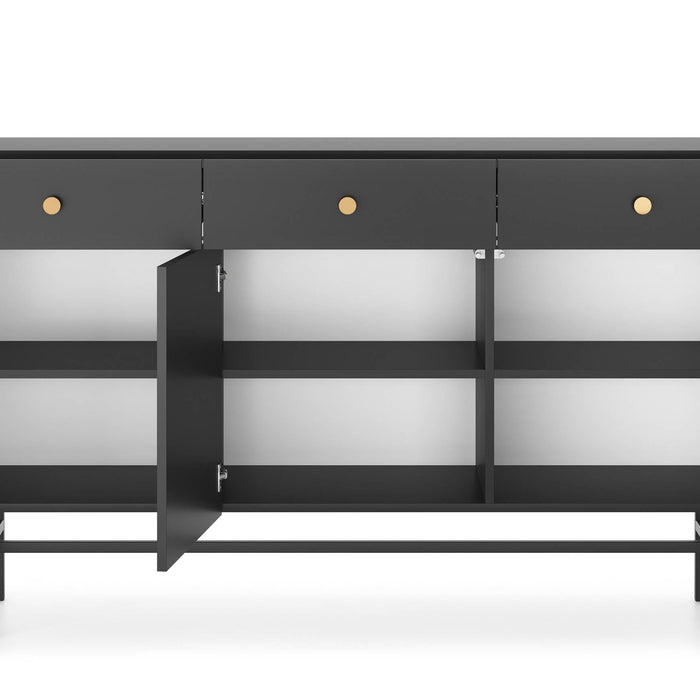 by fonQ Scandiva Dressoir 3-deurs - Zwart