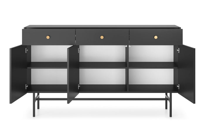 by fonQ Scandiva Dressoir 3-deurs - Zwart