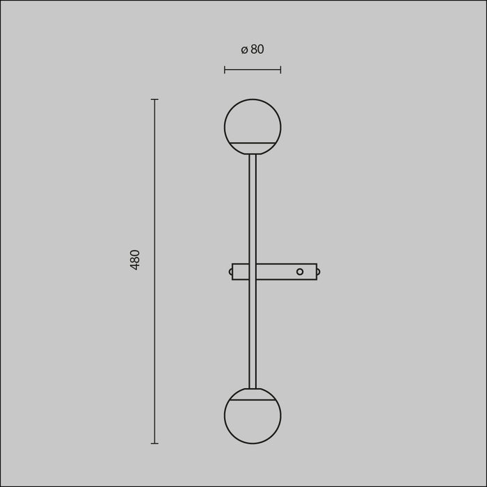 Maytoni - Wandlamp Touch - Messing