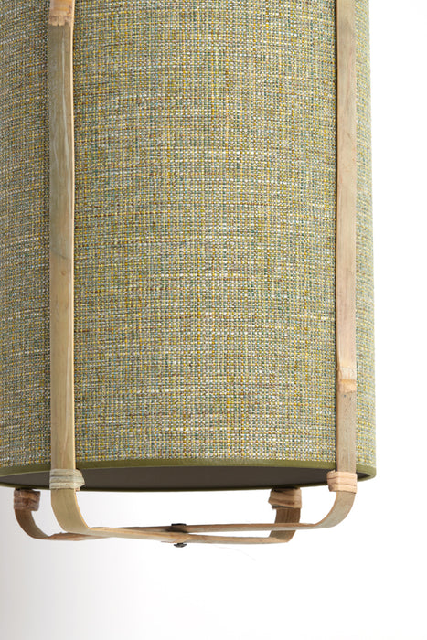 Light&living Hanglamp Ø32x60 cm SENDAI groen+bamboe naturel