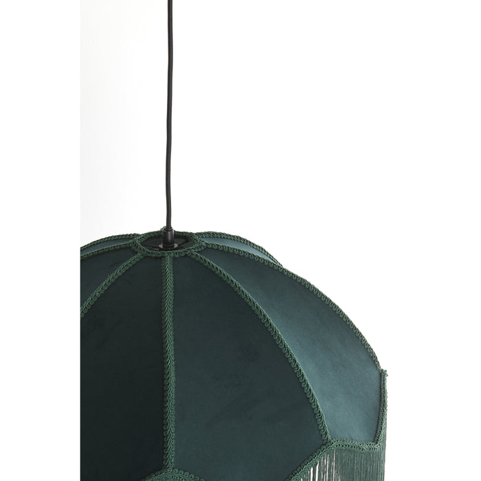Light & Living Light&living Hanglamp Ø50x38 cm MALACIA velvet groen
