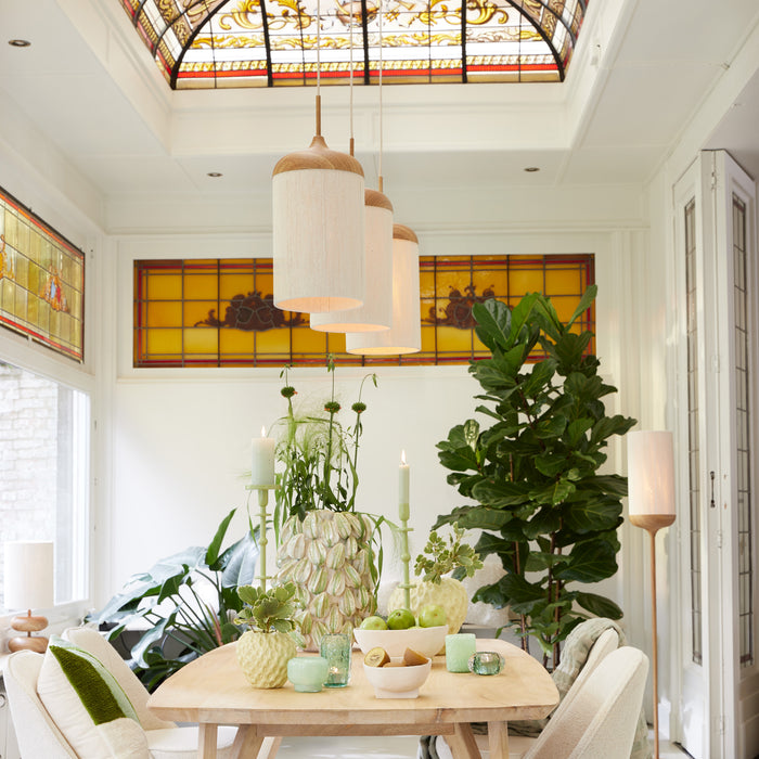 Light&living Hanglamp 3L 90x22x32 cm DANIA hout print naturel+touw...