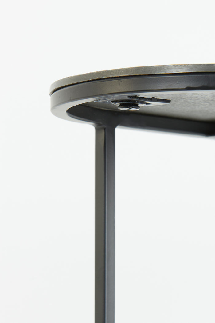 Light & Living - Bijzettafel BOCOV - 53x26x53cm - Zwart - Set van 2