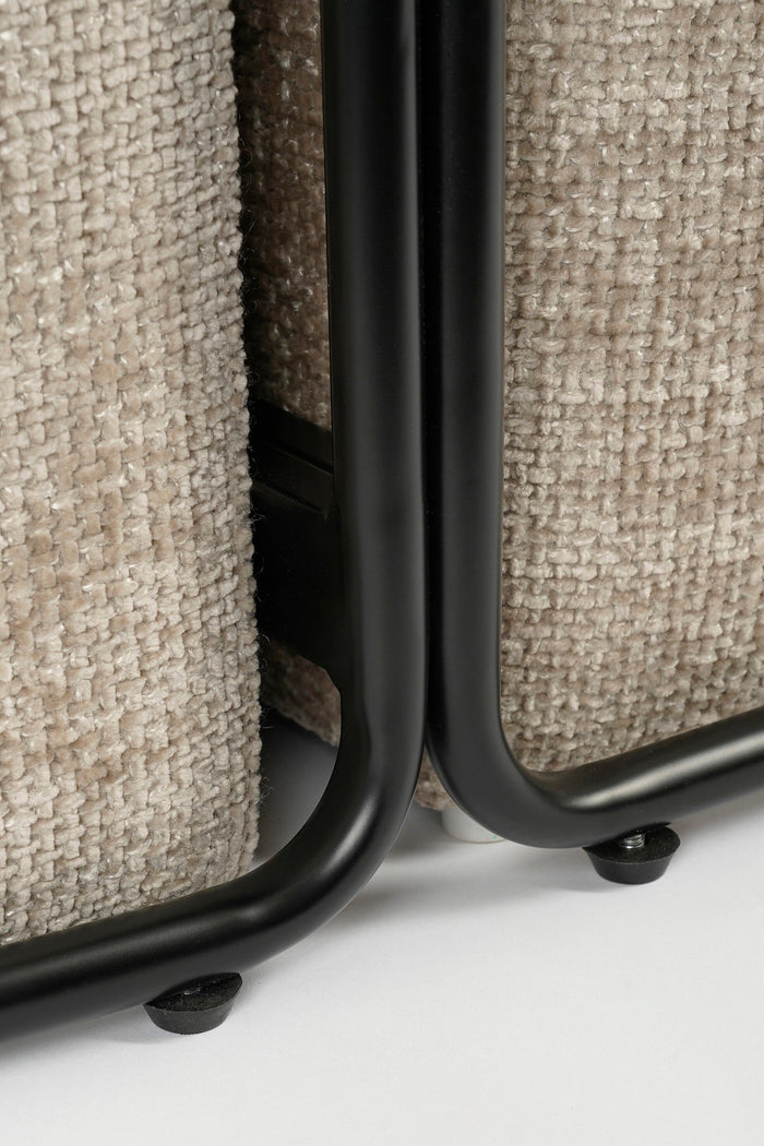 Mica Decorations Salontafel met Poefs - L79 x B45 x H41 cm - Grijs