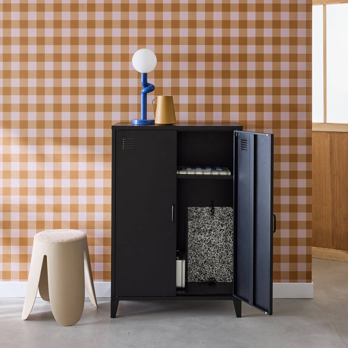 sweeek - Industriële metalen kast 2 deuren