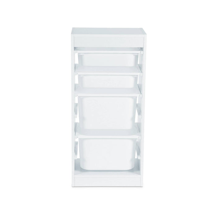 sweeek - Kinder opbergmeubel met 4 opbergbakken (Set van 2)