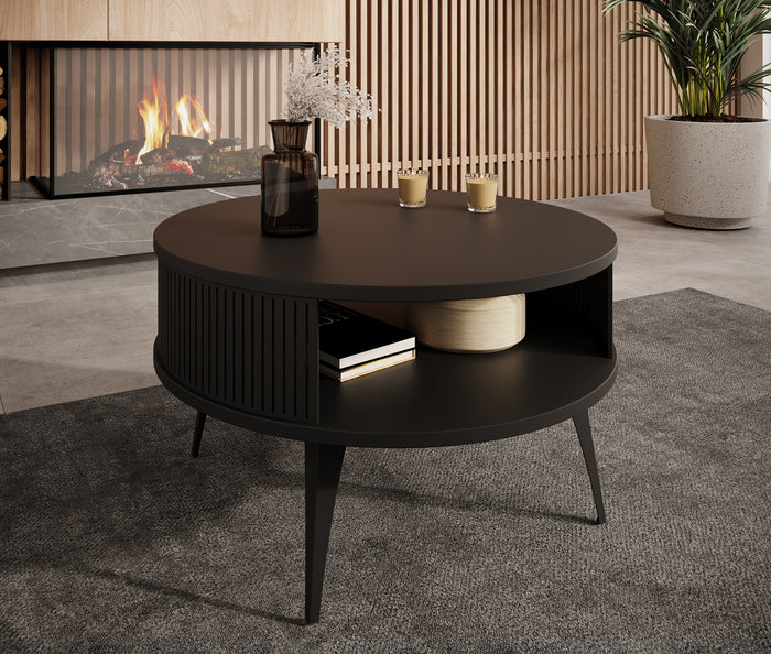 Meubella Salontafel Roslyn - Zwart - 75 cm