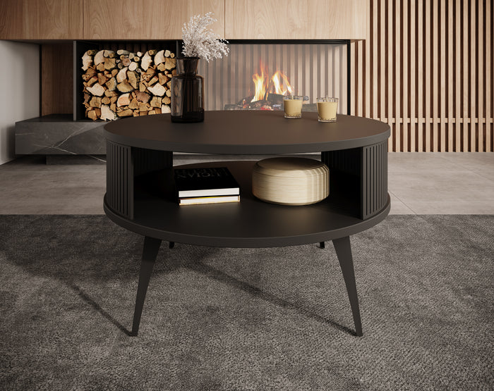 Meubella Salontafel Roslyn - Zwart - 75 cm