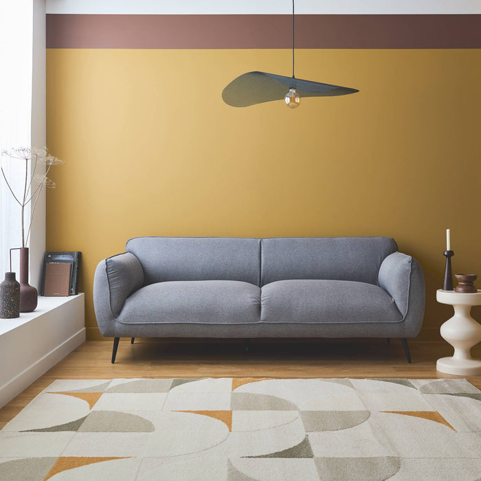 sweeek - 3-zitsbank in stof met metalen poten