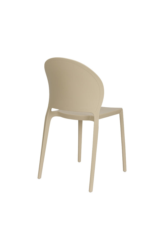 Giga Meubel - Tuinstoel Kunstof Beige - Zitdiepte 43cm - 52x45x82cm