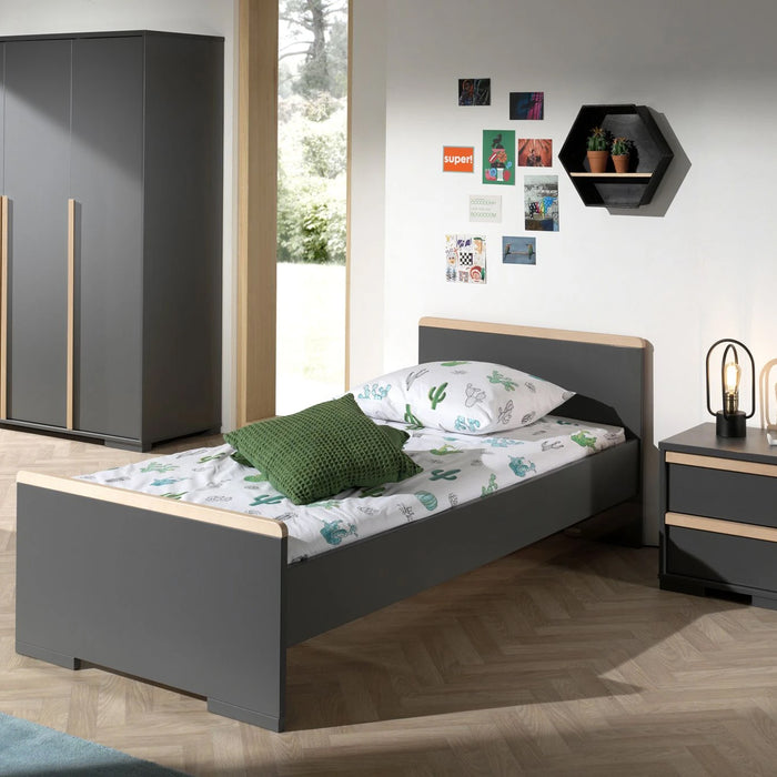 Vipack London Kledingkast 3-deurs - Antraciet