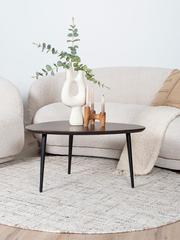 Veer Carpets - Vloerkleed Cross Beige - Rond ø160 cm