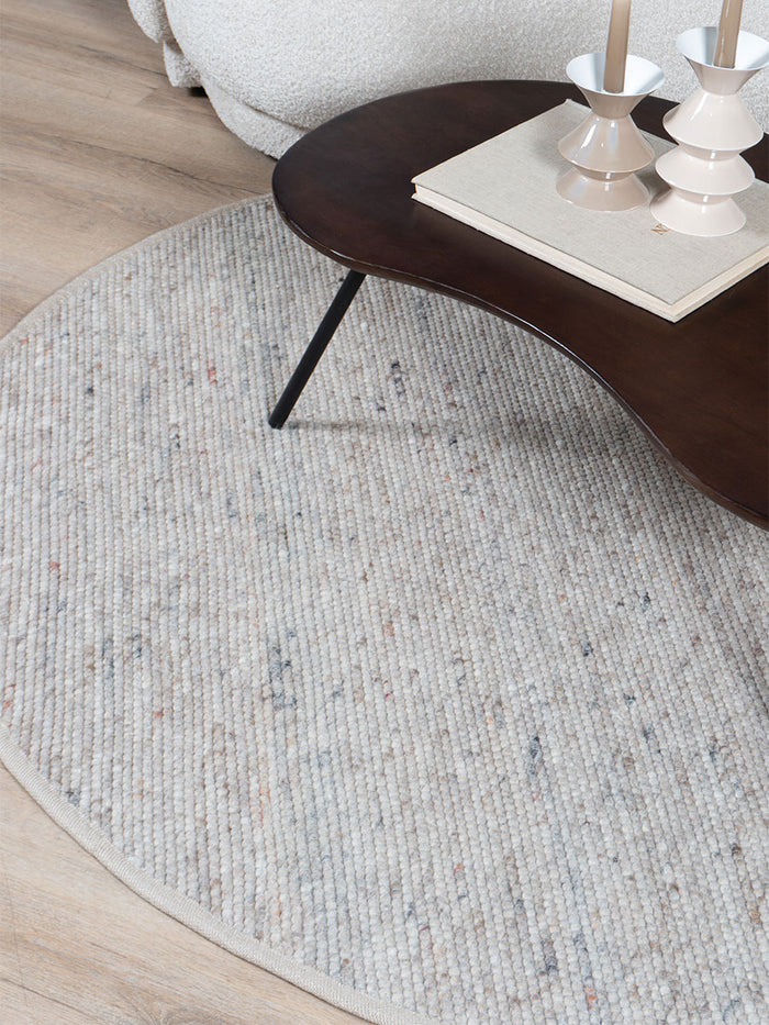 Veer Carpets - Vloerkleed Scott Donker Beige Rond ø160 cm