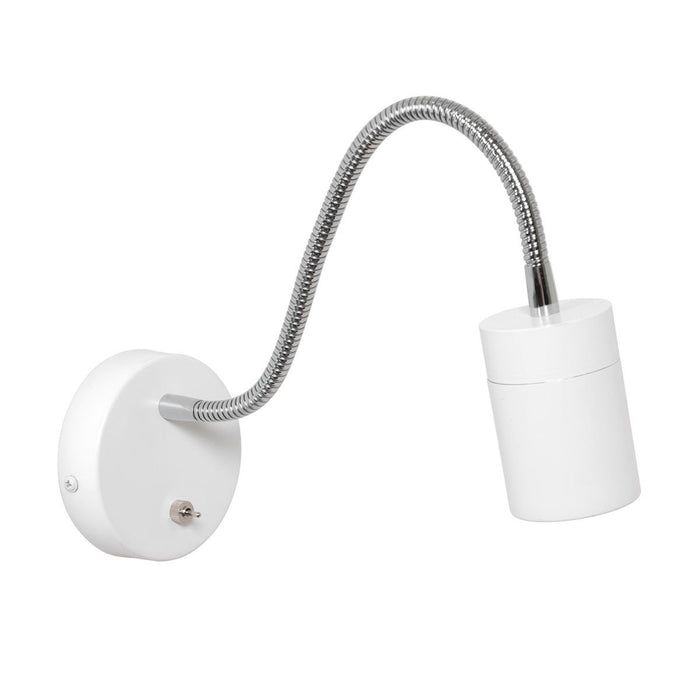 Mexlite - wandlamp - Upround - wit - metaal staal - bedlampje - GU10