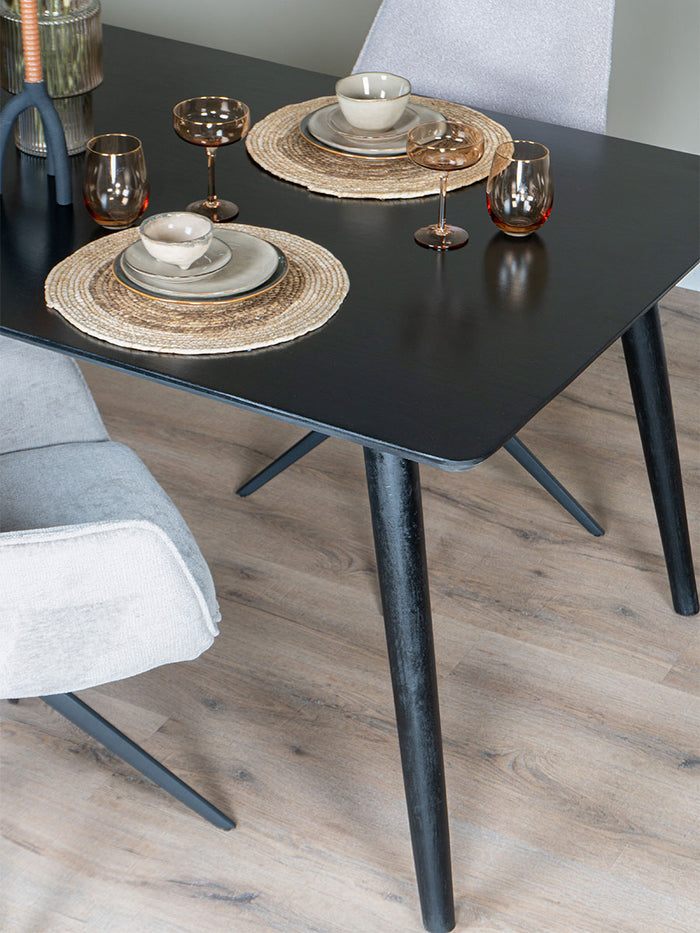 Home67 - Eettafel James Zwart 180 x 90 cm