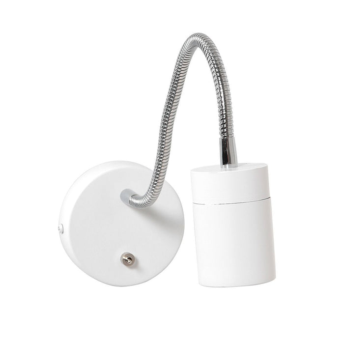Mexlite - wandlamp - Upround - wit - metaal staal - bedlampje - GU10