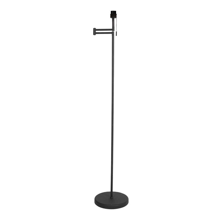 Mexlite Vloerlamp Bella Zwart Lampenkap Ø 30cm Geel E27 Fitting 3887ZW