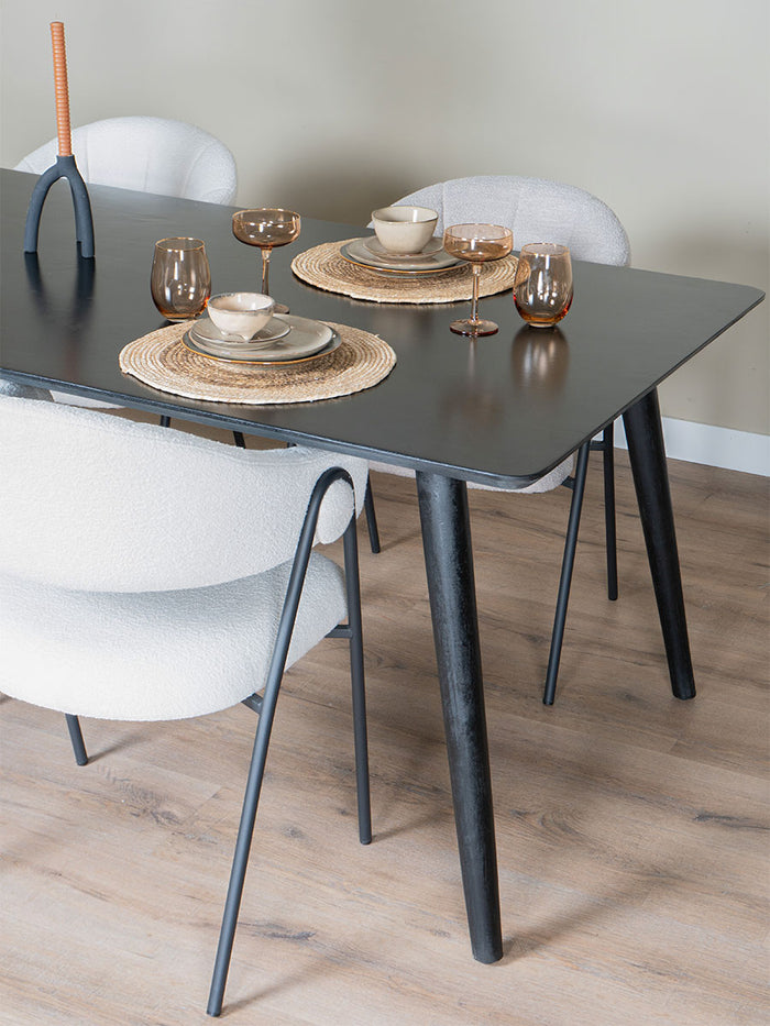 Home67 - Eettafel James Zwart 200 x 100 cm