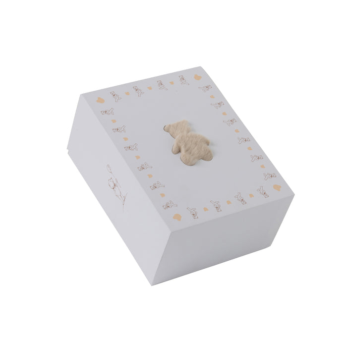 J-line - Tapijt Beer Polyester Beige - 103x82x1.5cm