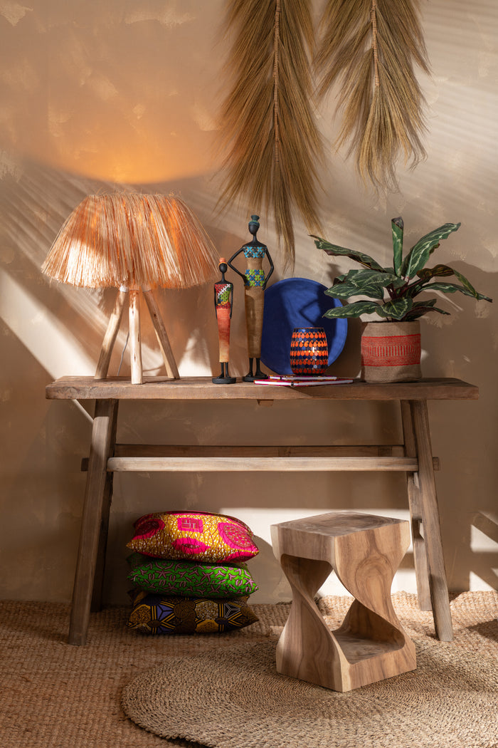 J-line - Tapijt Rond Gevlochten Zeegras Naturel - 120x120x1cm