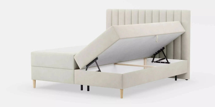 by fonQ Pazara Boxspring met Opbergruimte 180 x 200 cm - Crème / Naturel