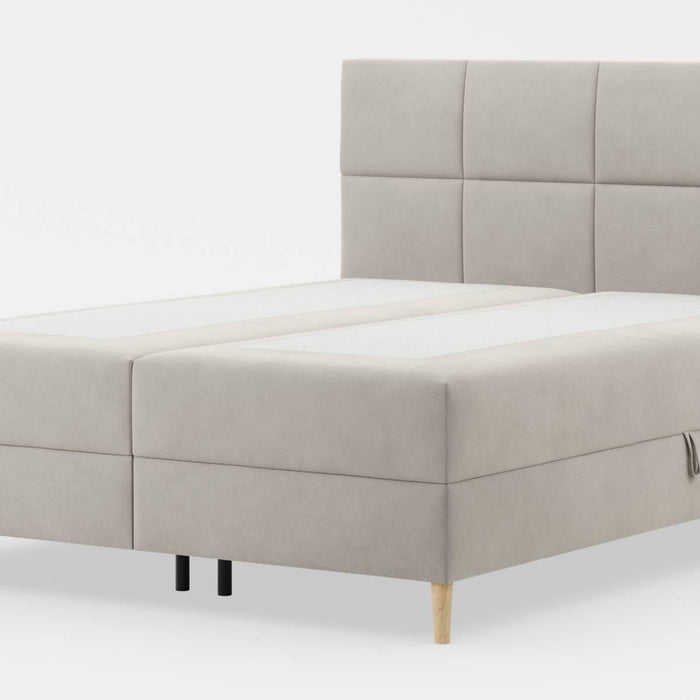 by fonQ Novae Boxspring met Opbergruimte 180 x 200 cm - Beige / Naturel