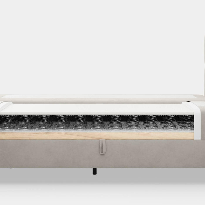 by fonQ Novae Boxspring met Opbergruimte 160 x 200 cm - Beige / Naturel