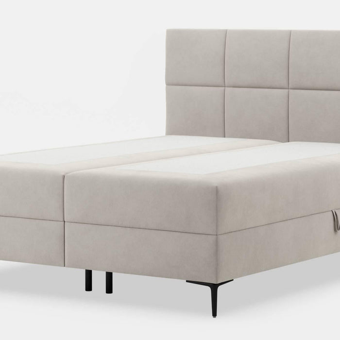 by fonQ Novae Boxspring met Opbergruimte 180 x 200 cm - Beige / Zwart