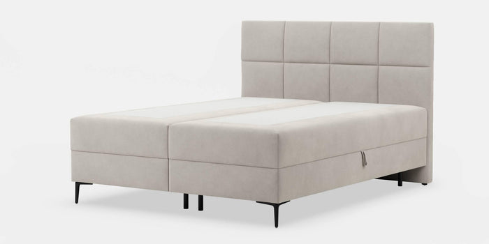 by fonQ Novae Boxspring met Opbergruimte 160 x 200 cm - Beige / Zwart