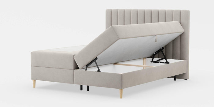 by fonQ Pazara Boxspring met Opbergruimte 160 x 200 cm - Beige / Naturel