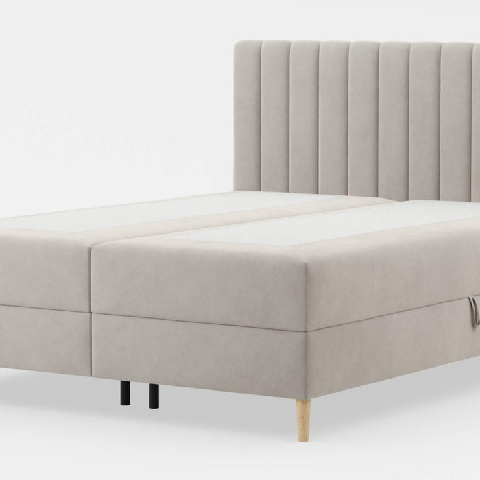 by fonQ Pazara Boxspring met Opbergruimte 160 x 200 cm - Beige / Naturel