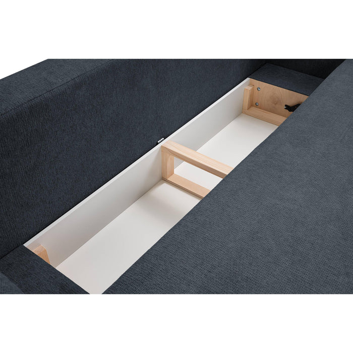 by fonQ Orin 3-zitsbank met Slaapfunctie - Chenille - Blauw