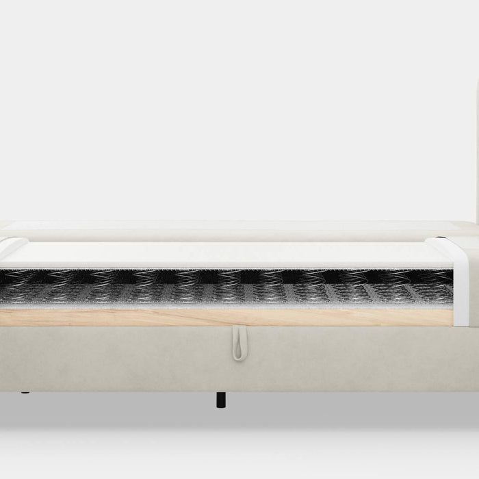 by fonQ Pazara Boxspring met Opbergruimte 180 x 200 cm - Crème / Zwart