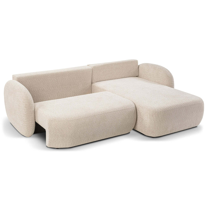 by fonQ Orin Hoekbank Rechts met Slaapfunctie - Bouclé - Ivoor
