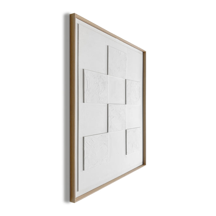 Reinders - Square Relief Art Schilderij - 70 x 50 cm - Wit