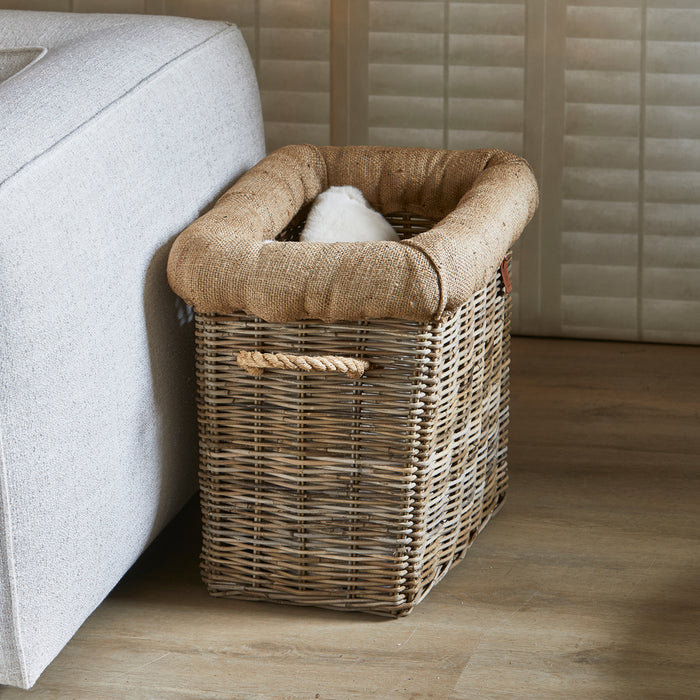 Riviera Maison Opbergmand - Log Basket - Rattan (LxBxH) 59x71x59