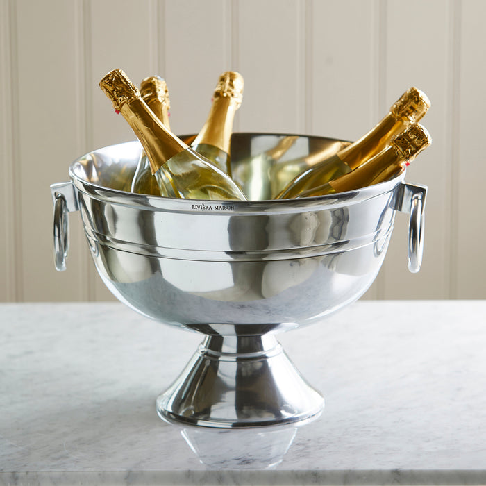 Riviera Maison Wijnkoeler Zilver - RM Belligné - Aluminium (ØxH) 38x28