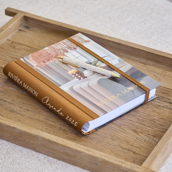 Riviera Maison - RM Agenda NL 2025 - Papier - Bruin - 24.0x17.0x3.0 cm